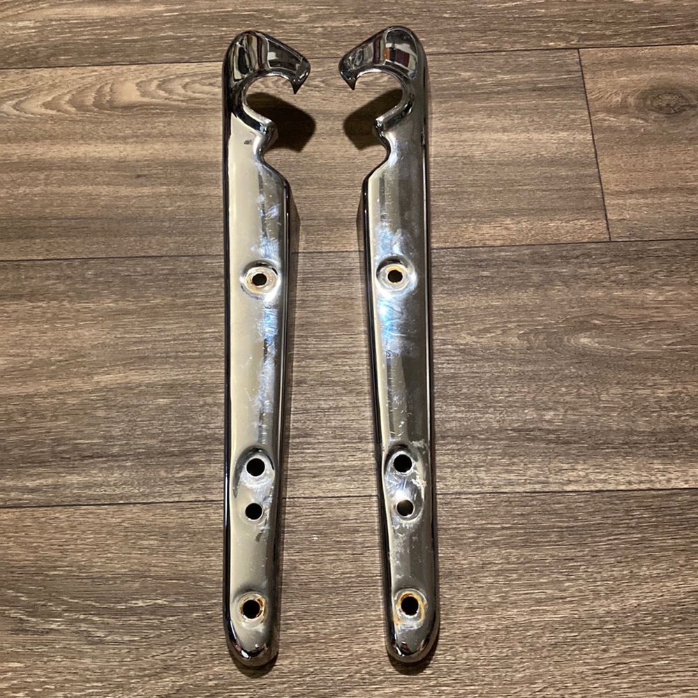 Harley Davidson chrome Sportster strut covers. Take off from a 2005 roadster